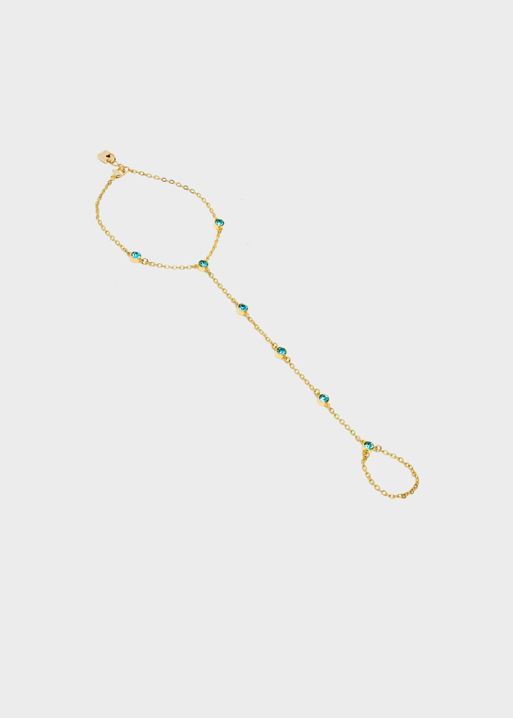 Nalí GOLD BRACELET RING WITH STONES