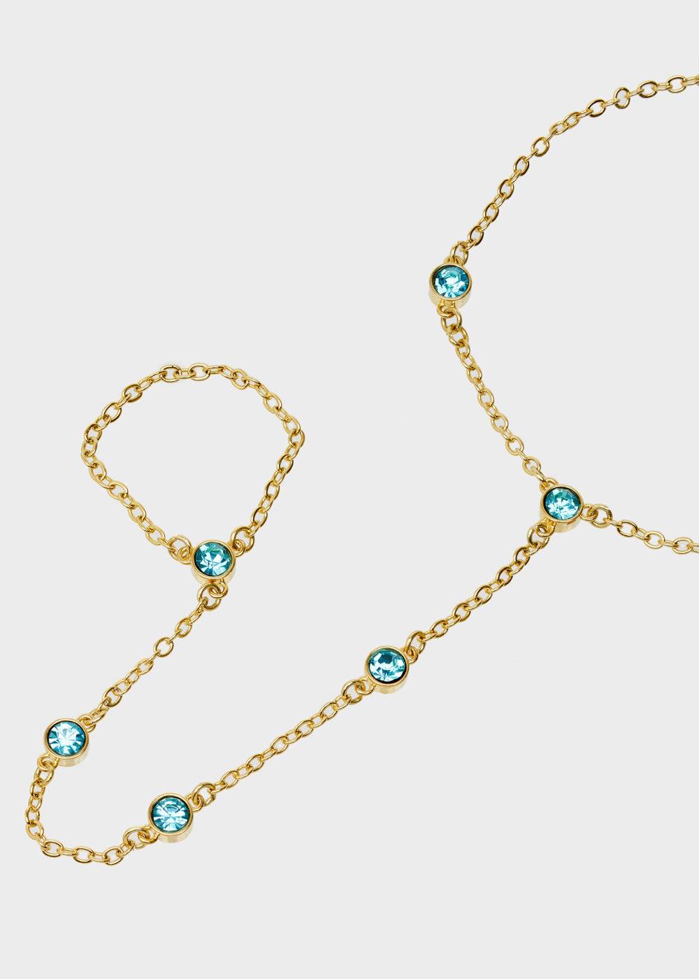 Nalí GOLD BRACELET RING WITH STONES