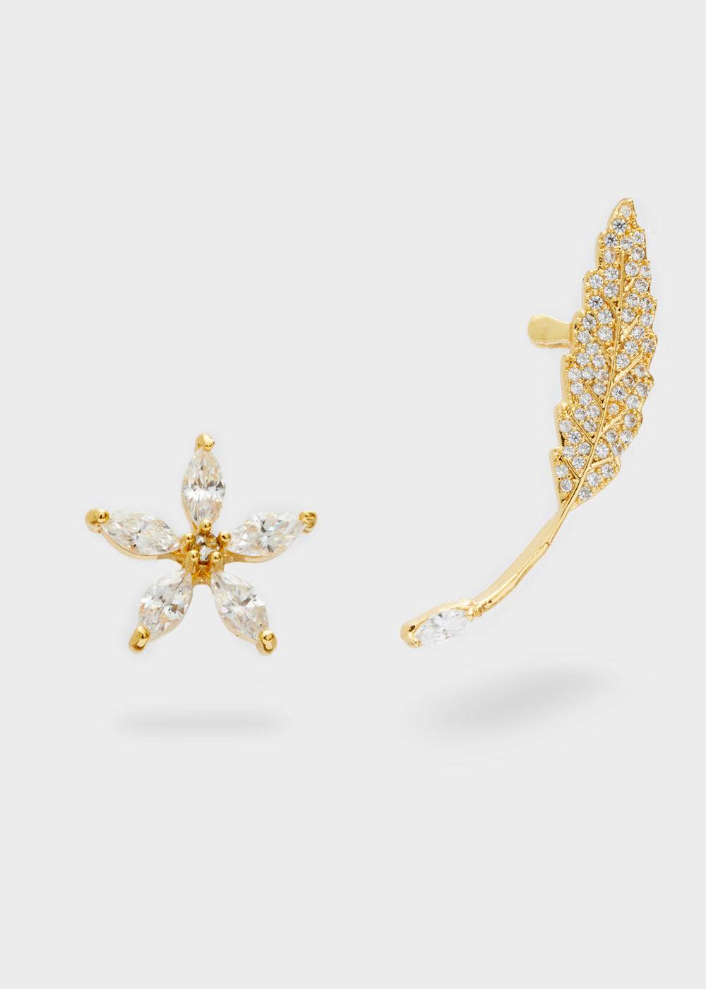 Nalí GOLD EARCUFF EARRINGS ARROW W/ STONES + COLORS