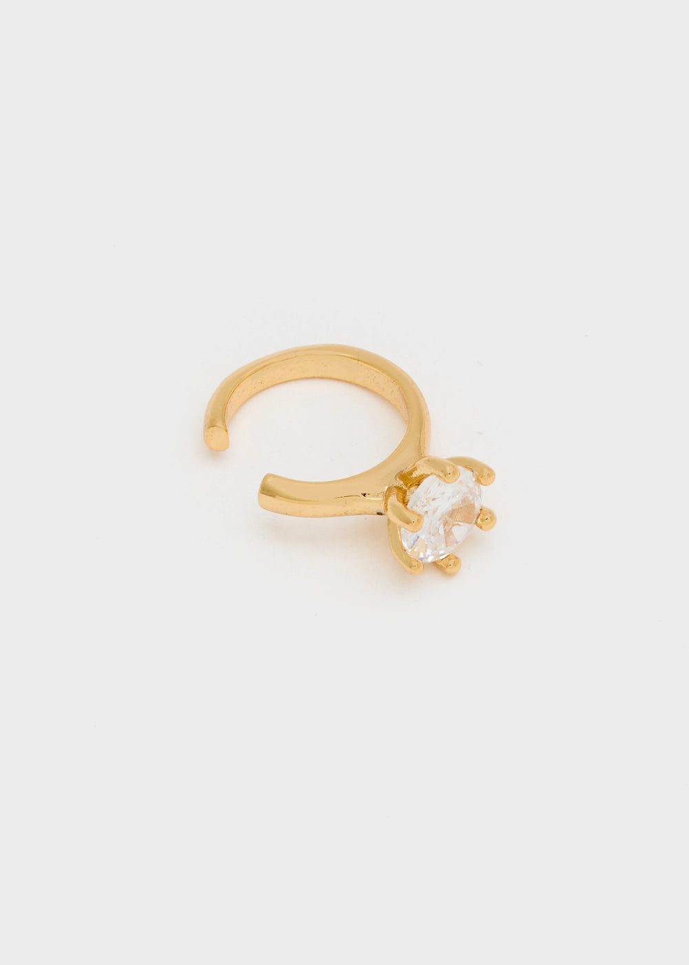 Nalí GOLD EARCUFF W/ CLEAR ZIRCON