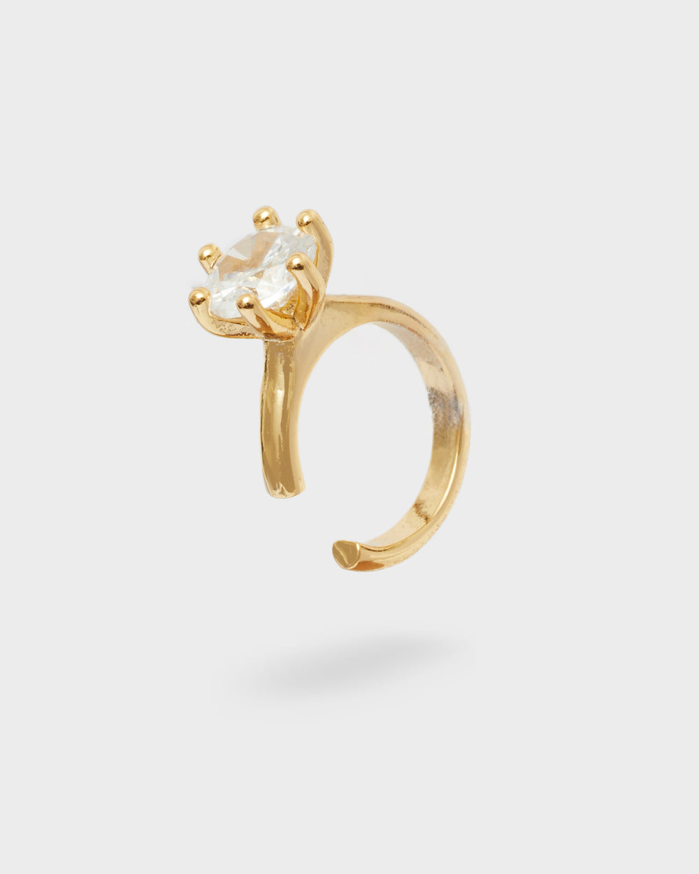 Nalí GOLD EARCUFF W/ CLEAR ZIRCON