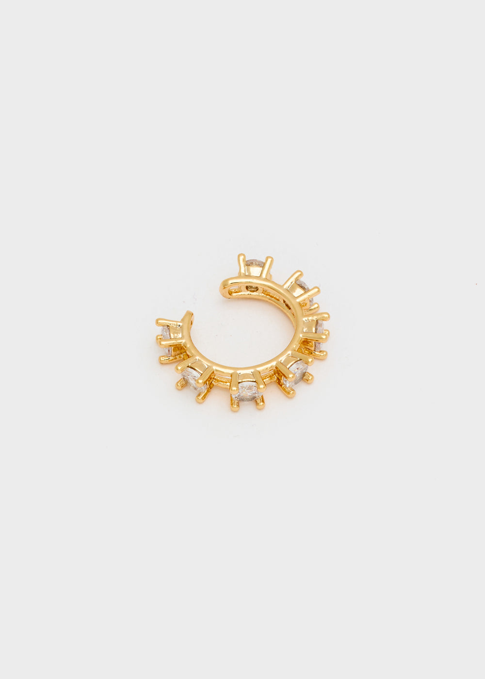 Nalí GOLD EARCUFF WITH CLEAR ZIRCONS