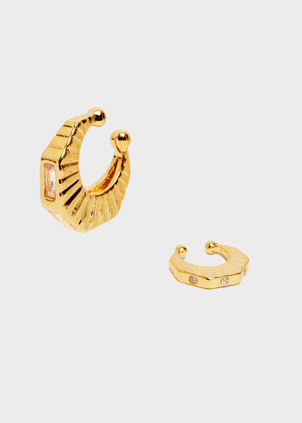 Nalí GOLD EARCUFF WITH ZIRCONS