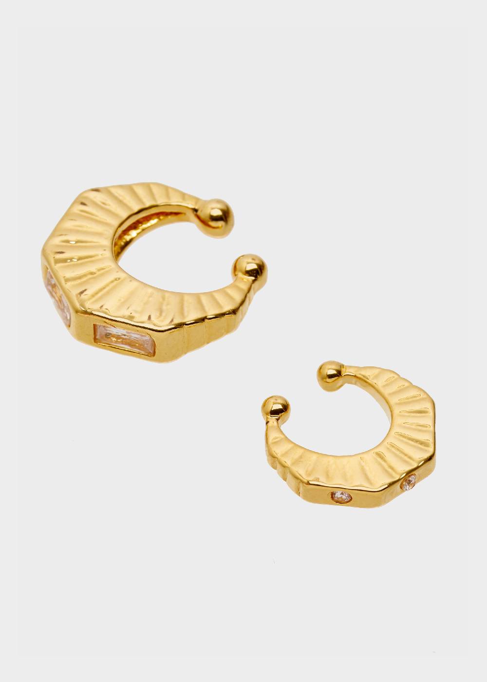 Nalí GOLD EARCUFF WITH ZIRCONS