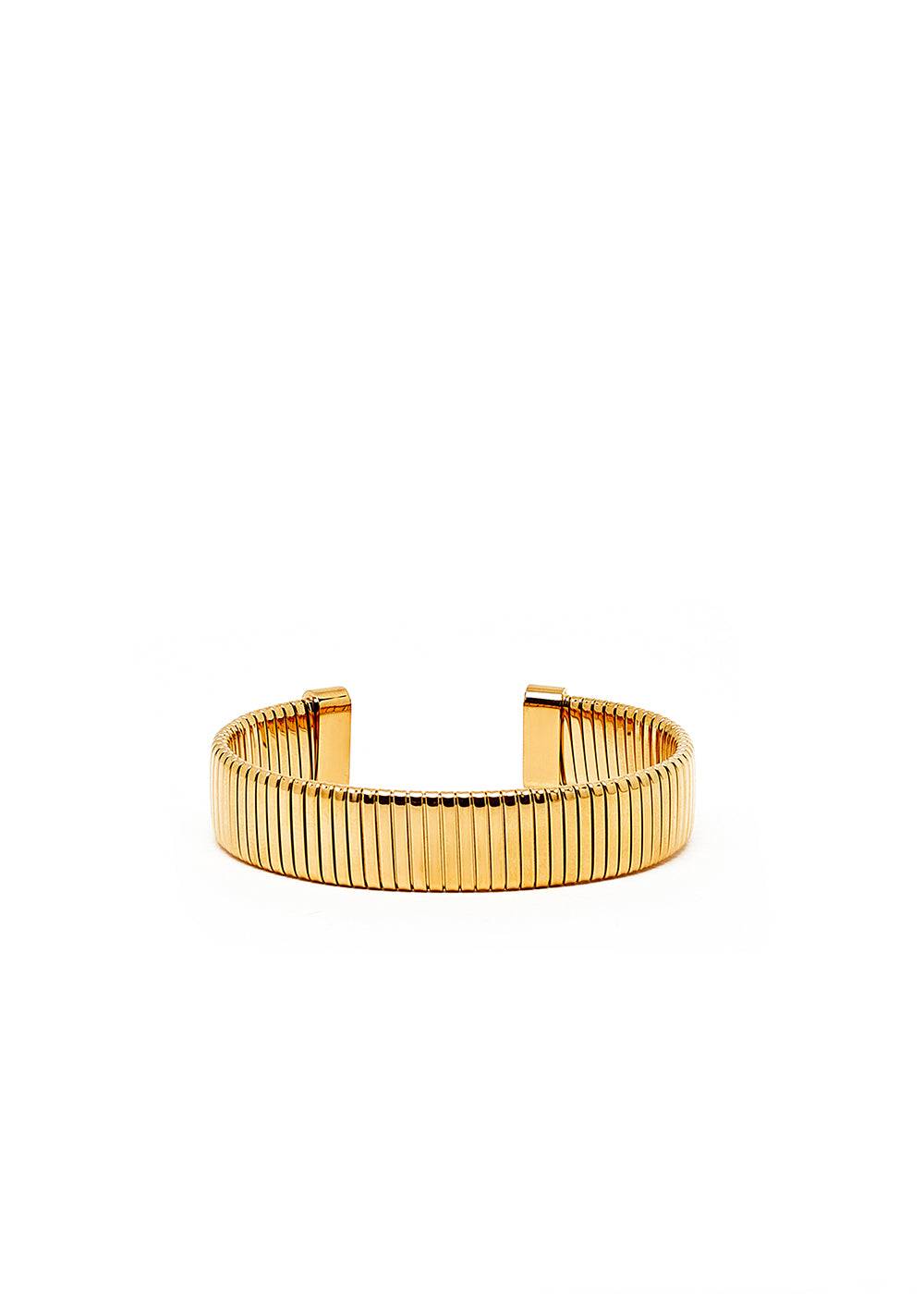 Nalí GOLD KNURLED OPEN BANGLE