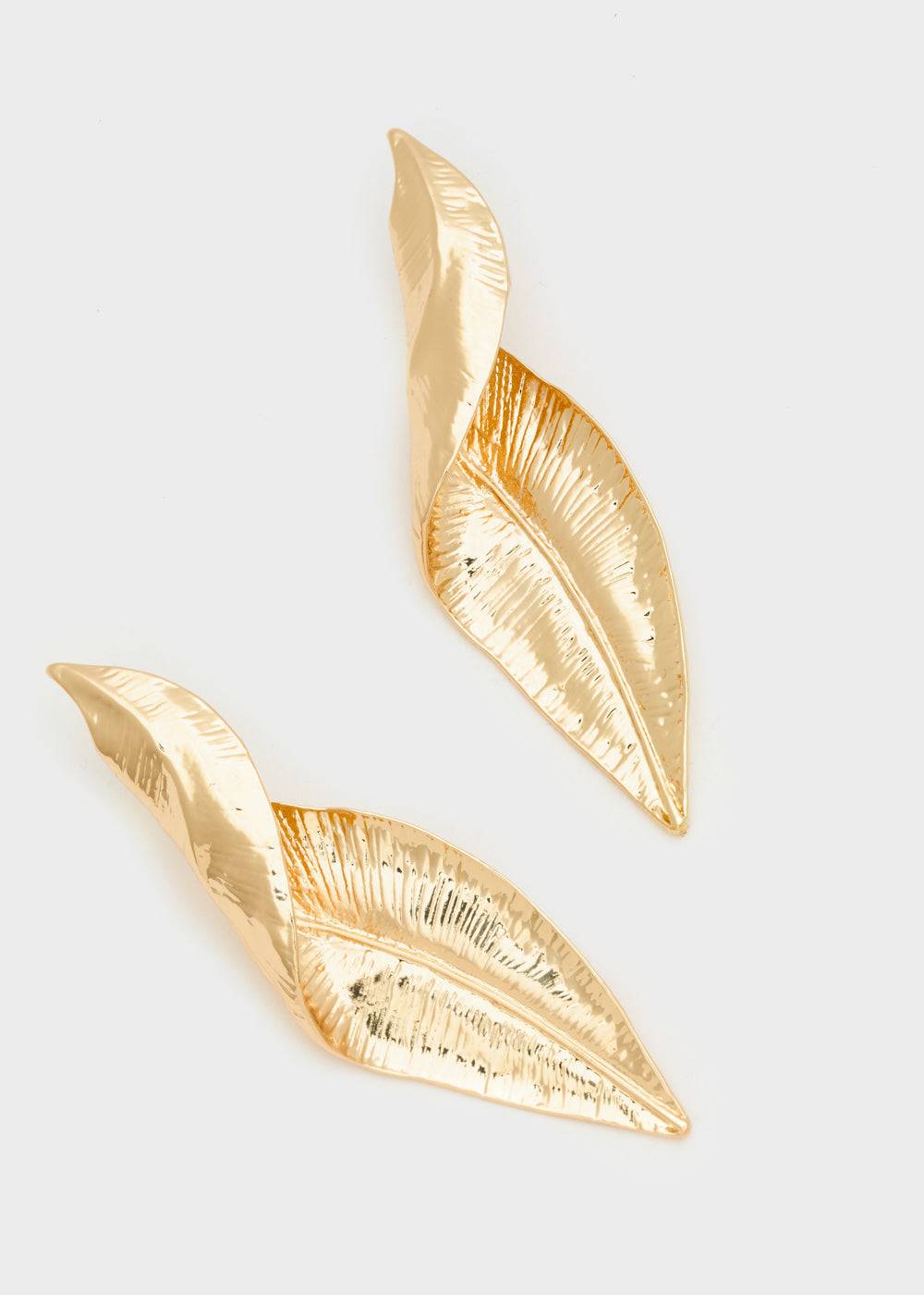 Nalí GOLD LEAF EARRINGS