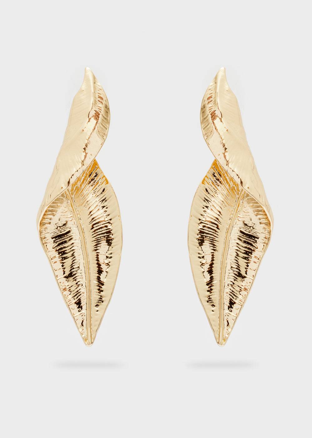 Nalí GOLD LEAF EARRINGS