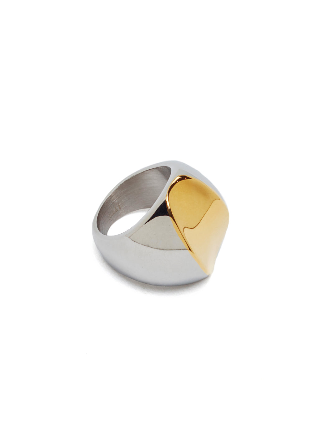 Nalí GOLD & SILVER HIGH BAND RING STAIN. STEEL II
