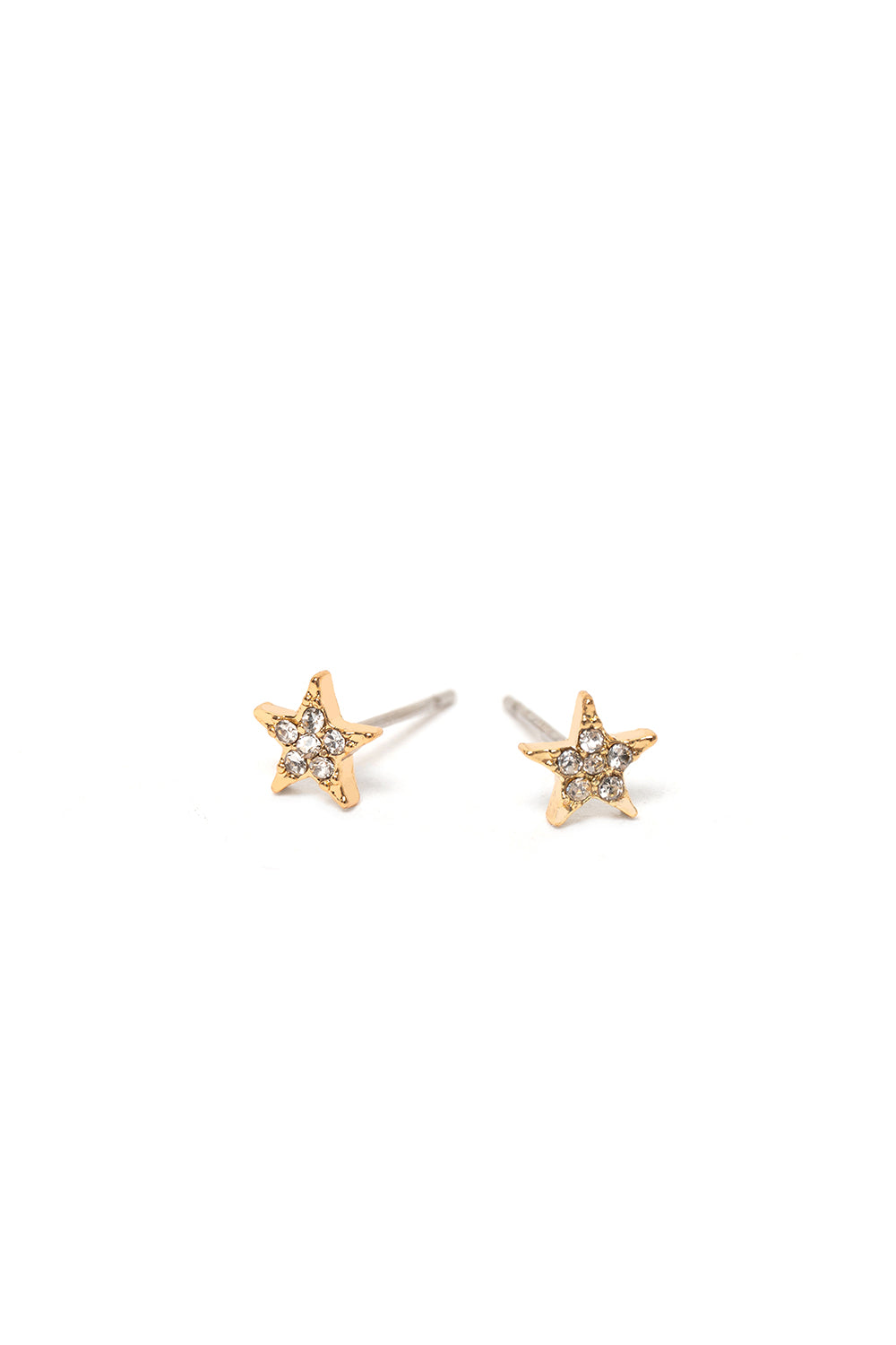 Nalí GOLD STAR CRYSTAL LOBO EARRINGS