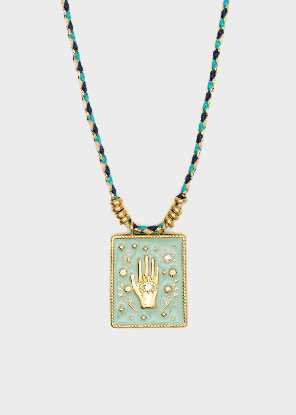 Nalí HAND NECKLACE W/ CORD + PENDANT + COLORS