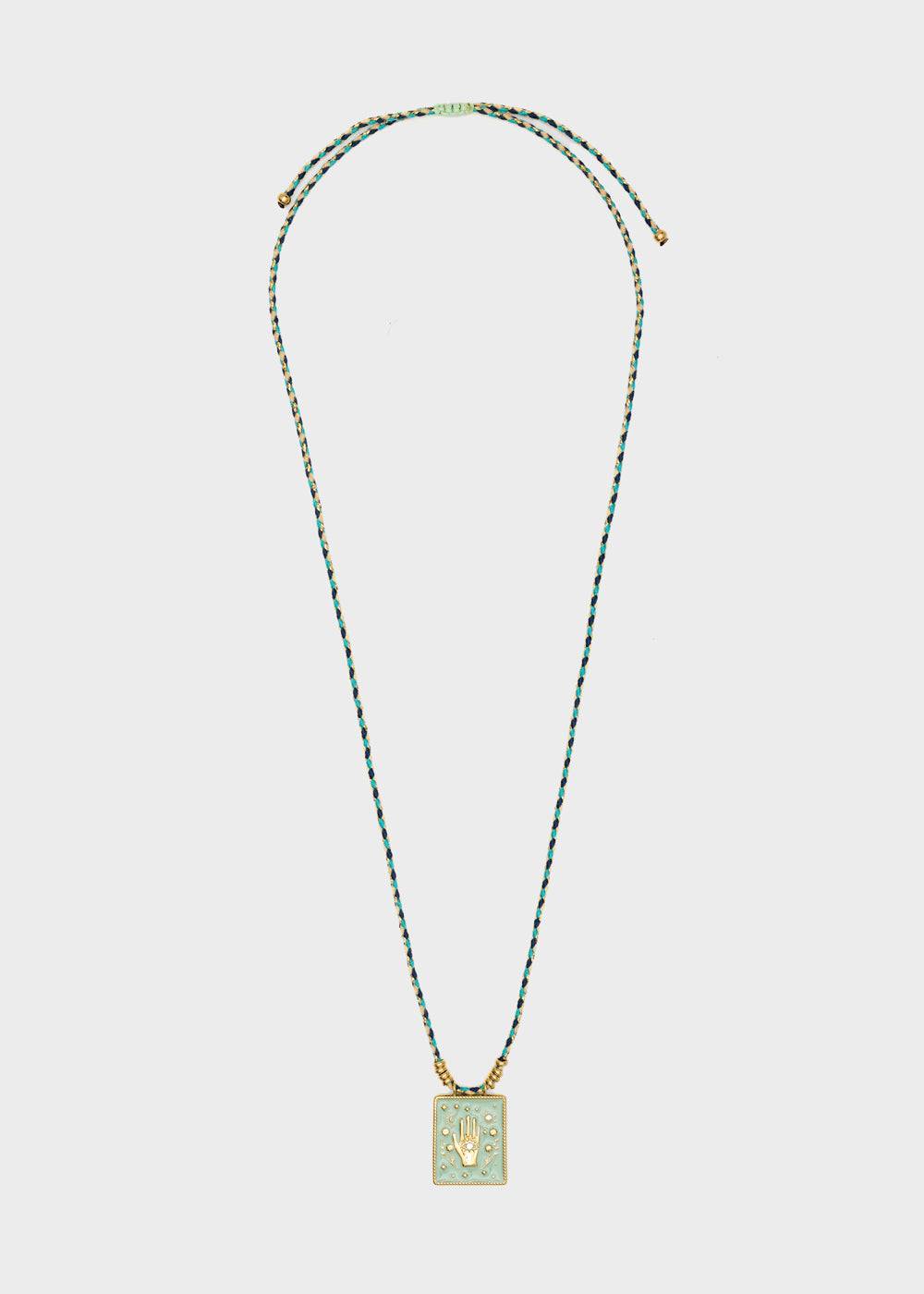 Nalí HAND NECKLACE W/ CORD + PENDANT + COLORS