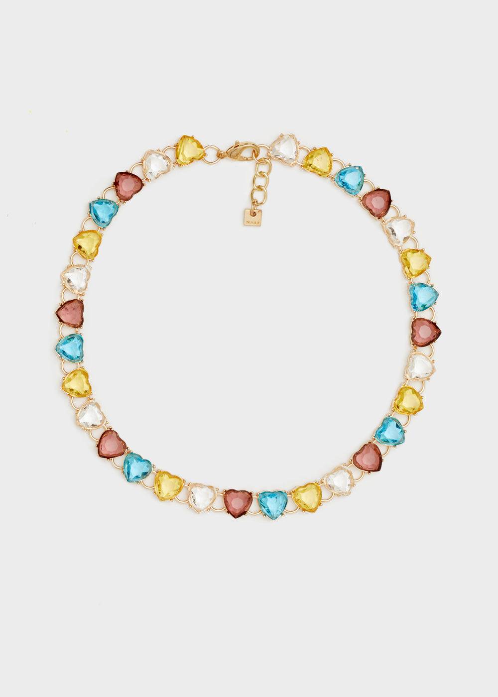 Nalí HEART NECKLACE W/ STONES + COLORS