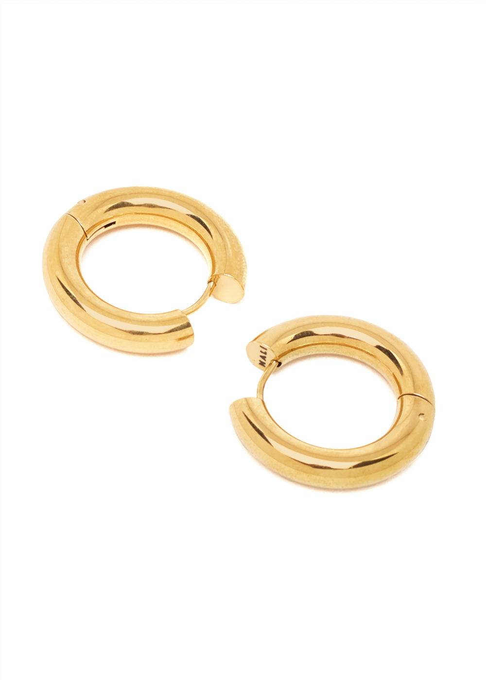 Nalí HOOP EARRINGS STAIN. STEEL 18K GOLD PLATED