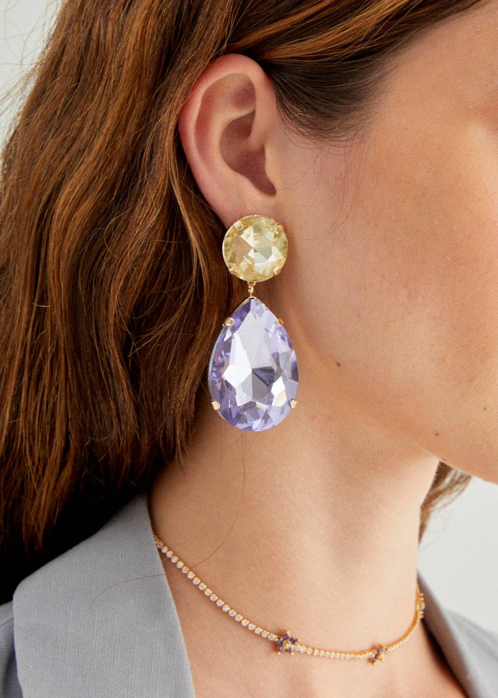 Nalí HYSA TEARDROP EARRINGS STONE + COLORS