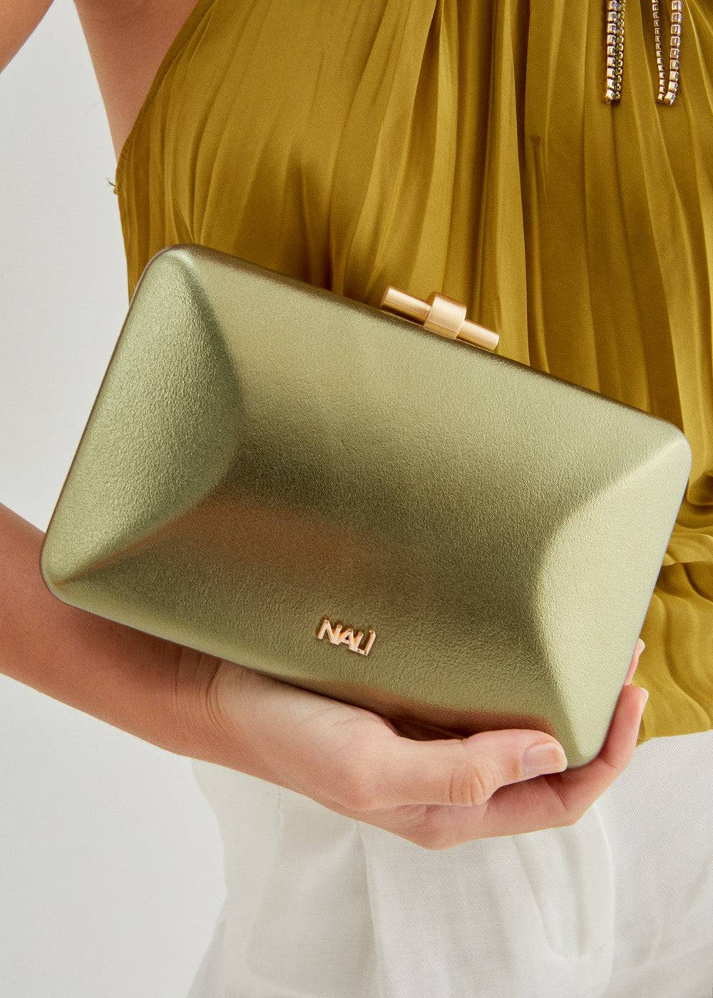 Nalí IRINA CLUTCH IN METALLIC + COLORS