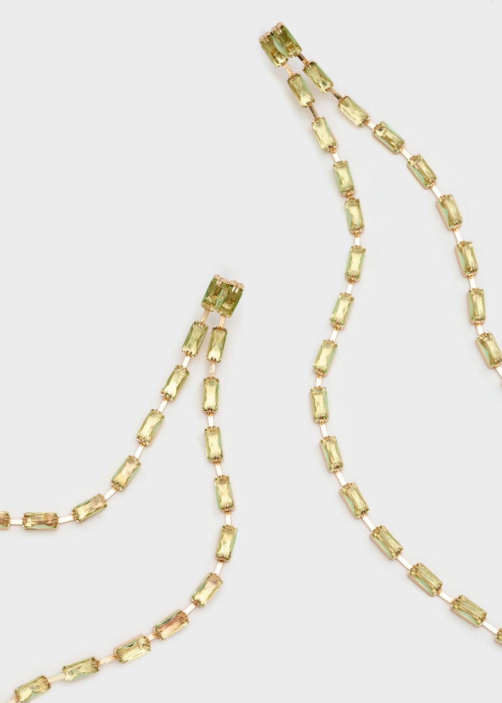 Nalí IRIS LONG EARRINGS W/ STONES + COLORS