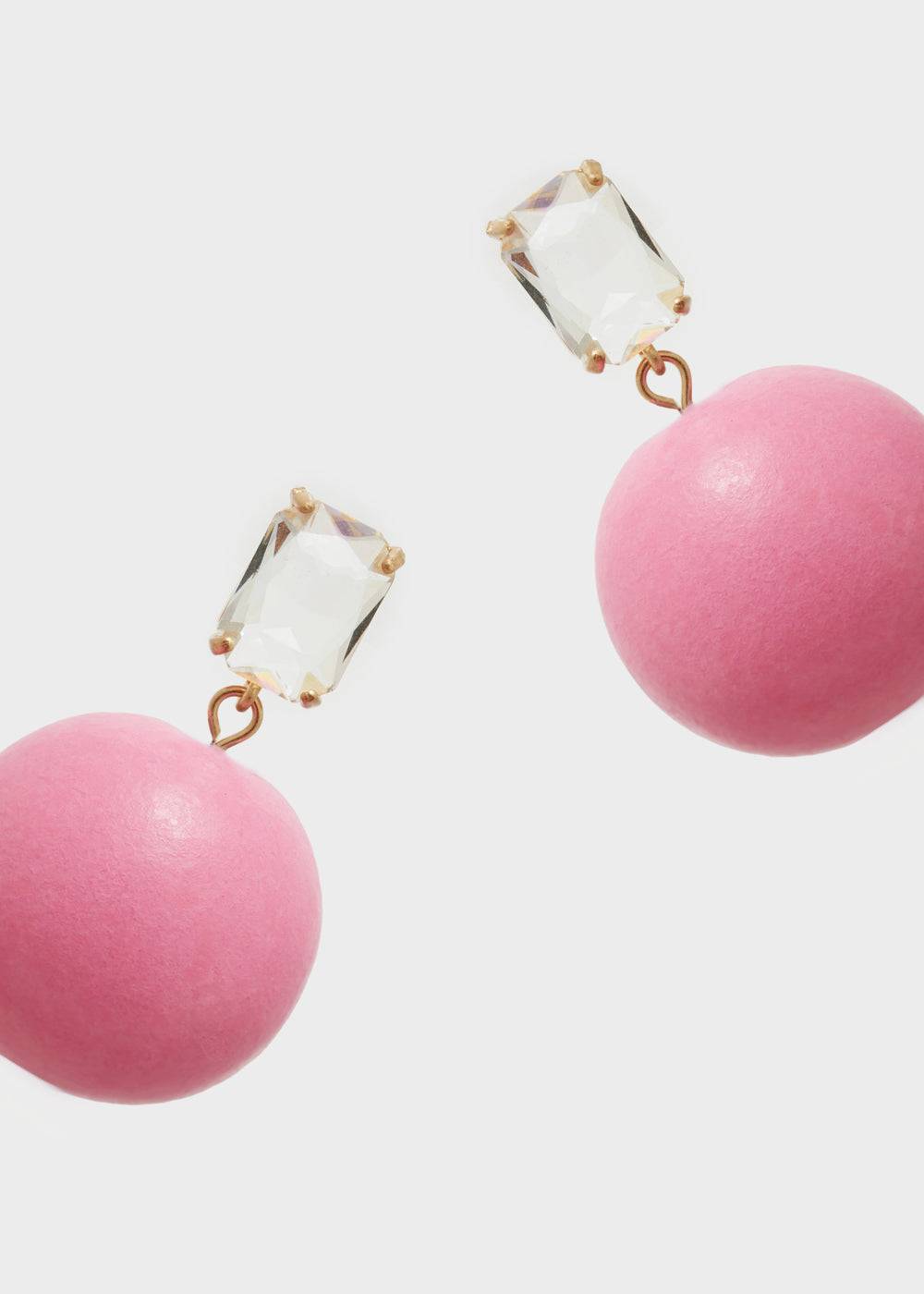 Nalí ITHACA EARRINGS W/ WOOD PEARL + COLORS