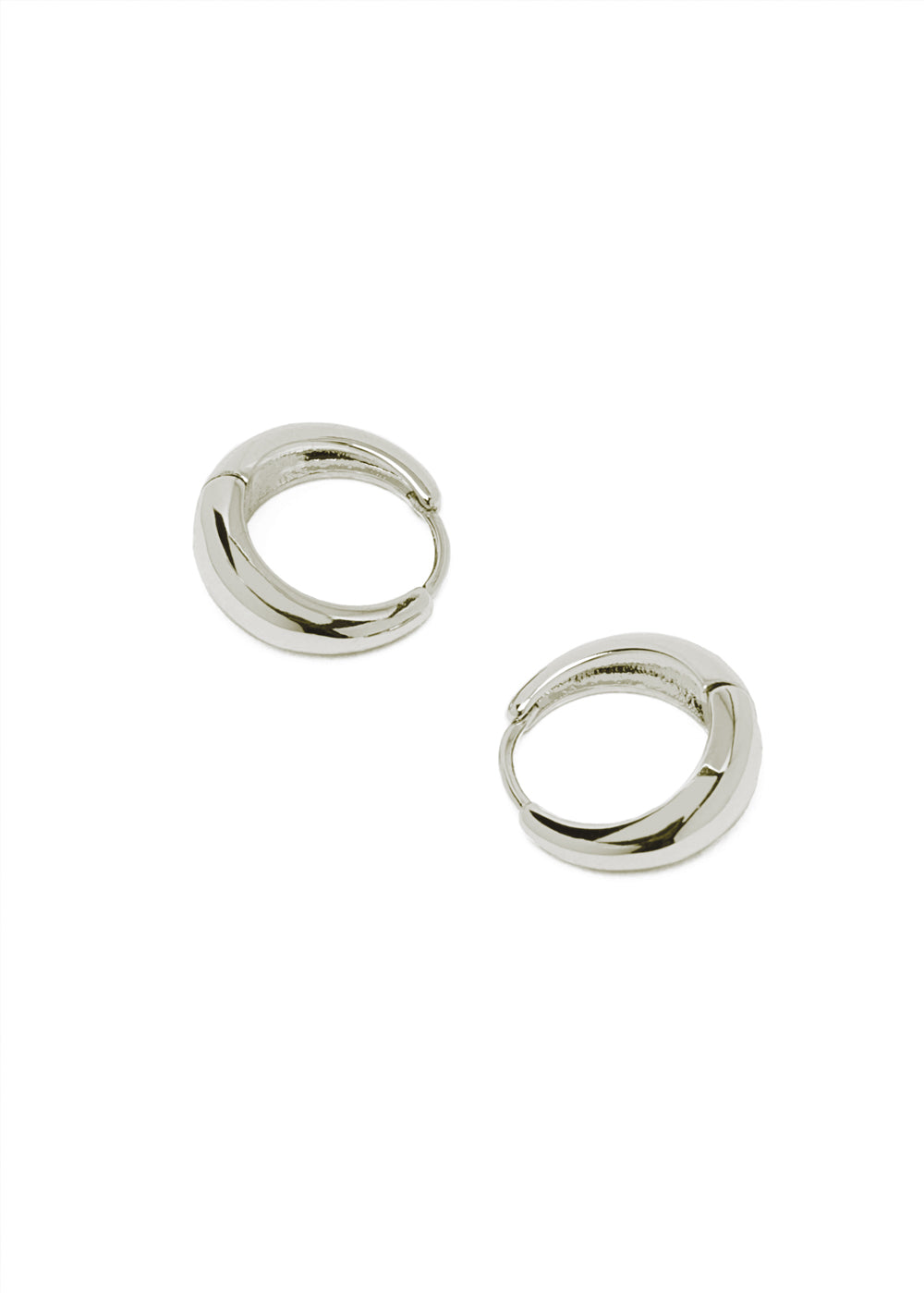 Nalí IVY SMALL SILVER HOOP EARRINGS STAIN. STEEL