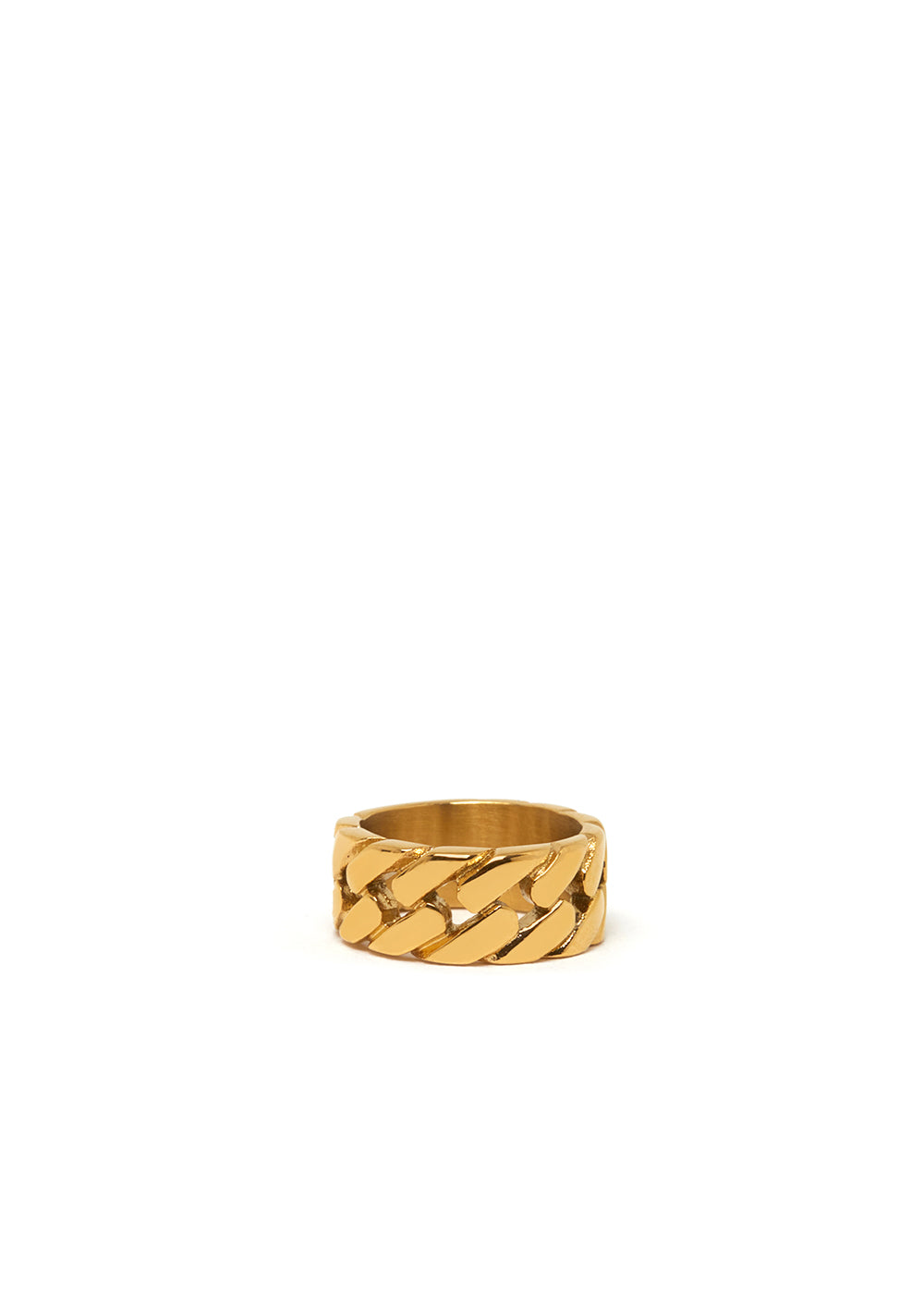 Nalí JACKIE BRAIDED RING IN GOLD STAINLESS STEEL