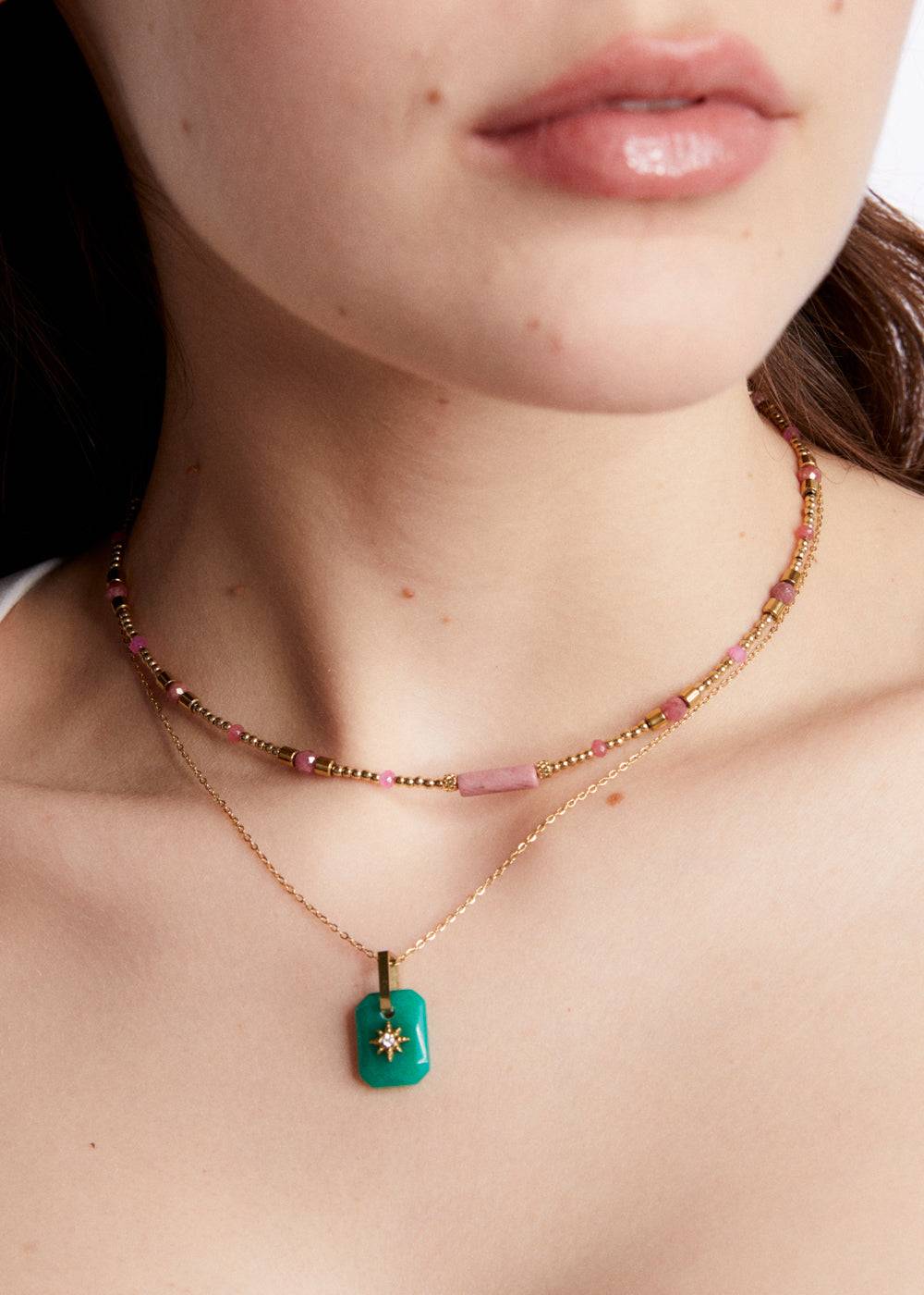 Nalí JOSY S.STEEL NECKLACE W/STONES + COLORS