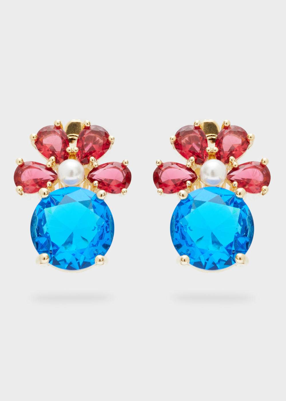 Nalí LADY EARRINGS 14KT GOLD PLAT. STONE + COLORS