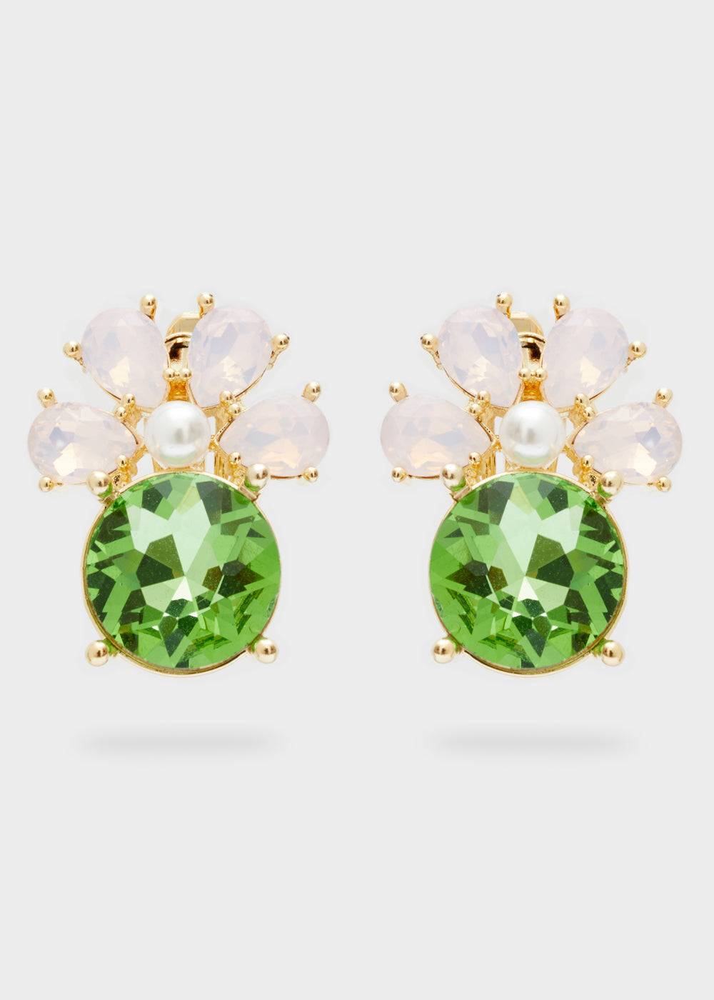 Nalí LADY EARRINGS 14KT GOLD PLAT. STONE + COLORS