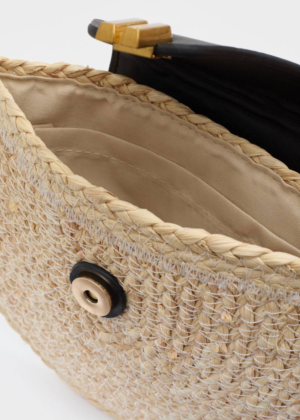 Nalí LAURYN SMALL STRAW BAG NATURAL COLOR