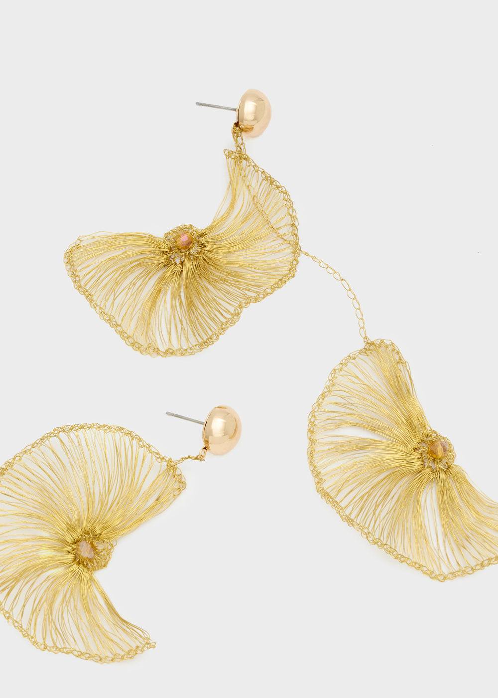 Nalí LEAF EARRINGS IN COPPER WIRE + COLORS