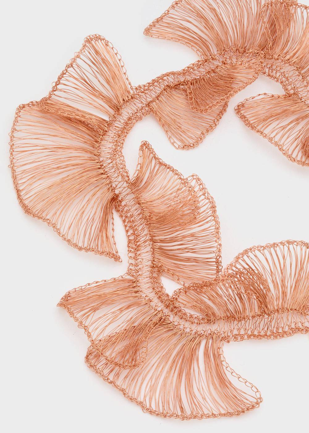 Nalí LEAF NECKLACE IN COPPER WIRE + COLORS