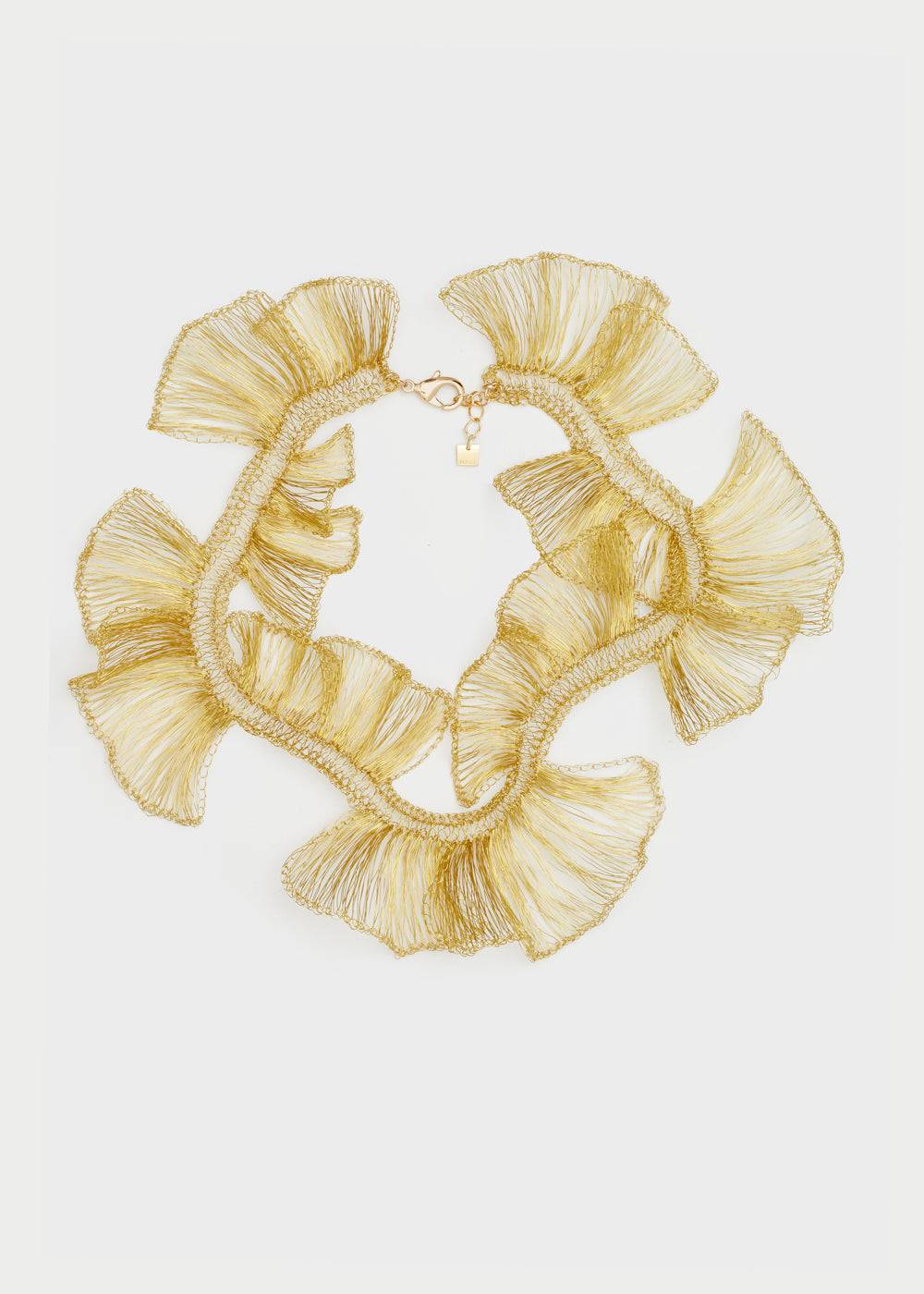 Nalí LEAF NECKLACE IN COPPER WIRE + COLORS