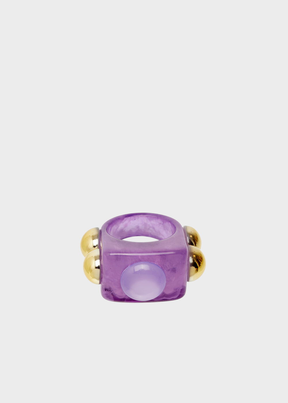 Nalí LEANDRA RING W/ PURPLE RESIN SPHERES