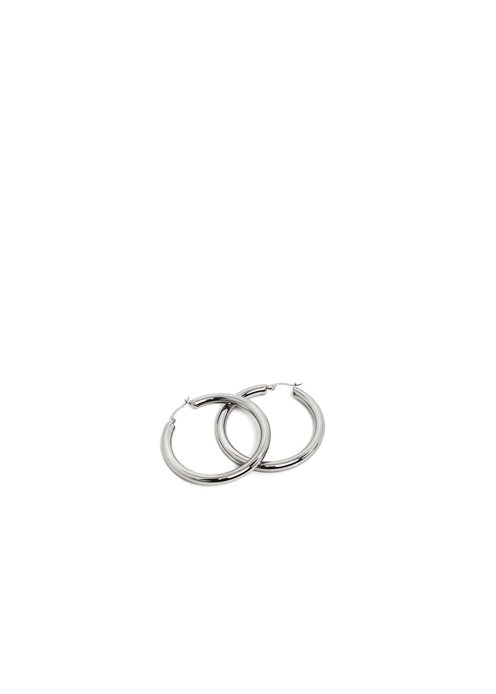 Nalí LENOR MEDIUM HOOP EARRINGS IN STAINLESS STEEL