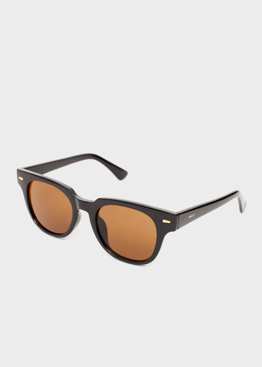 Nalí LEO ROUND LUCID BLACK SUNGLASSES