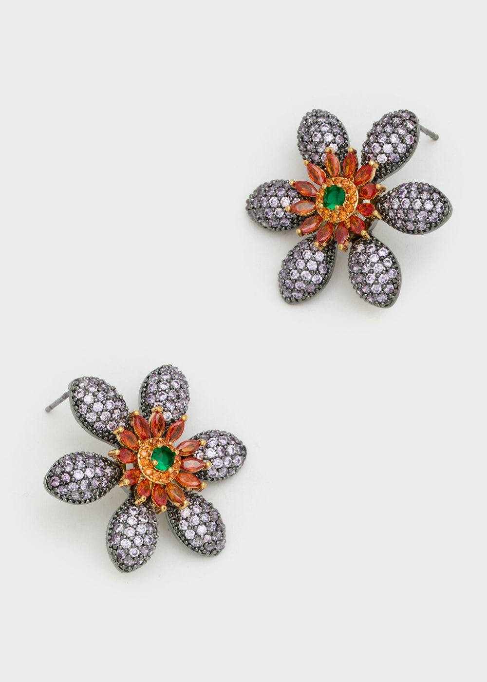 Nalí LEVYA LOBE EARRINGS W/ ZIRCONS + COLORS