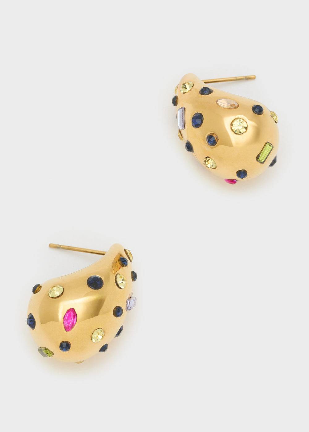 Nalí LEXY EARRINGS W/ CLEAR STONES 14KT G.P. + COLORS