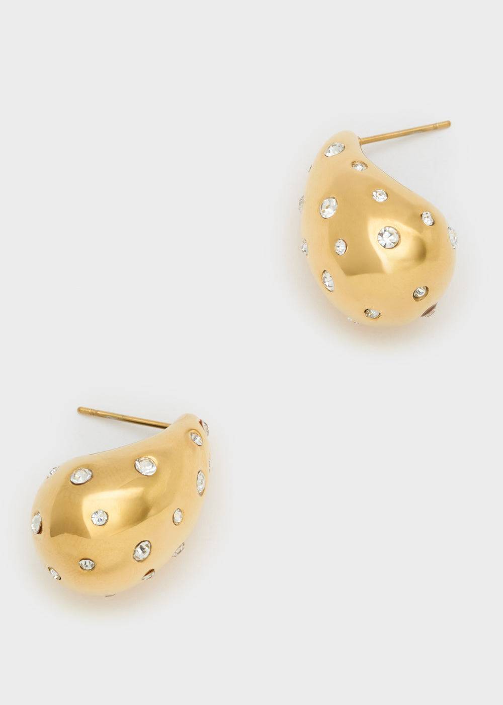 Nalí LEXY EARRINGS W/ CLEAR STONES 14KT G.P. + COLORS