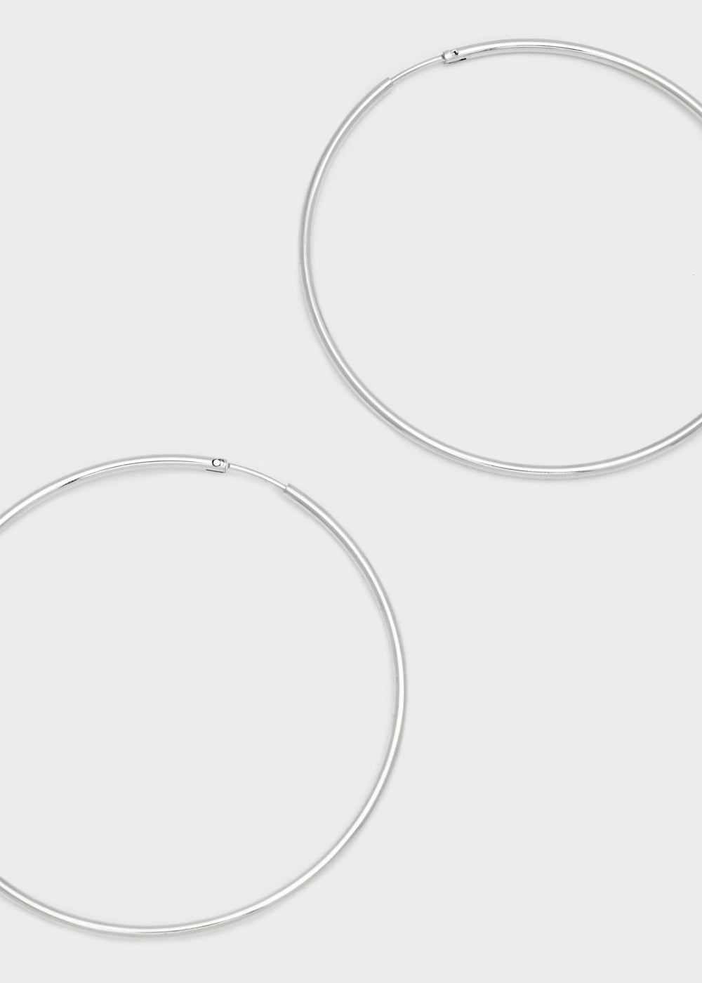 Nalí LILA SILVER BIG HOOP EARRINGS S.STEEL