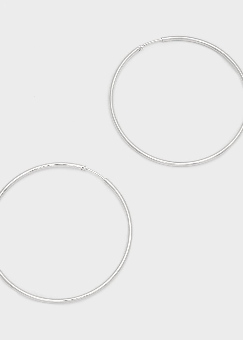 Nalí LILA SILVER MEDIUM HOOP EARRINGS S.STEEL