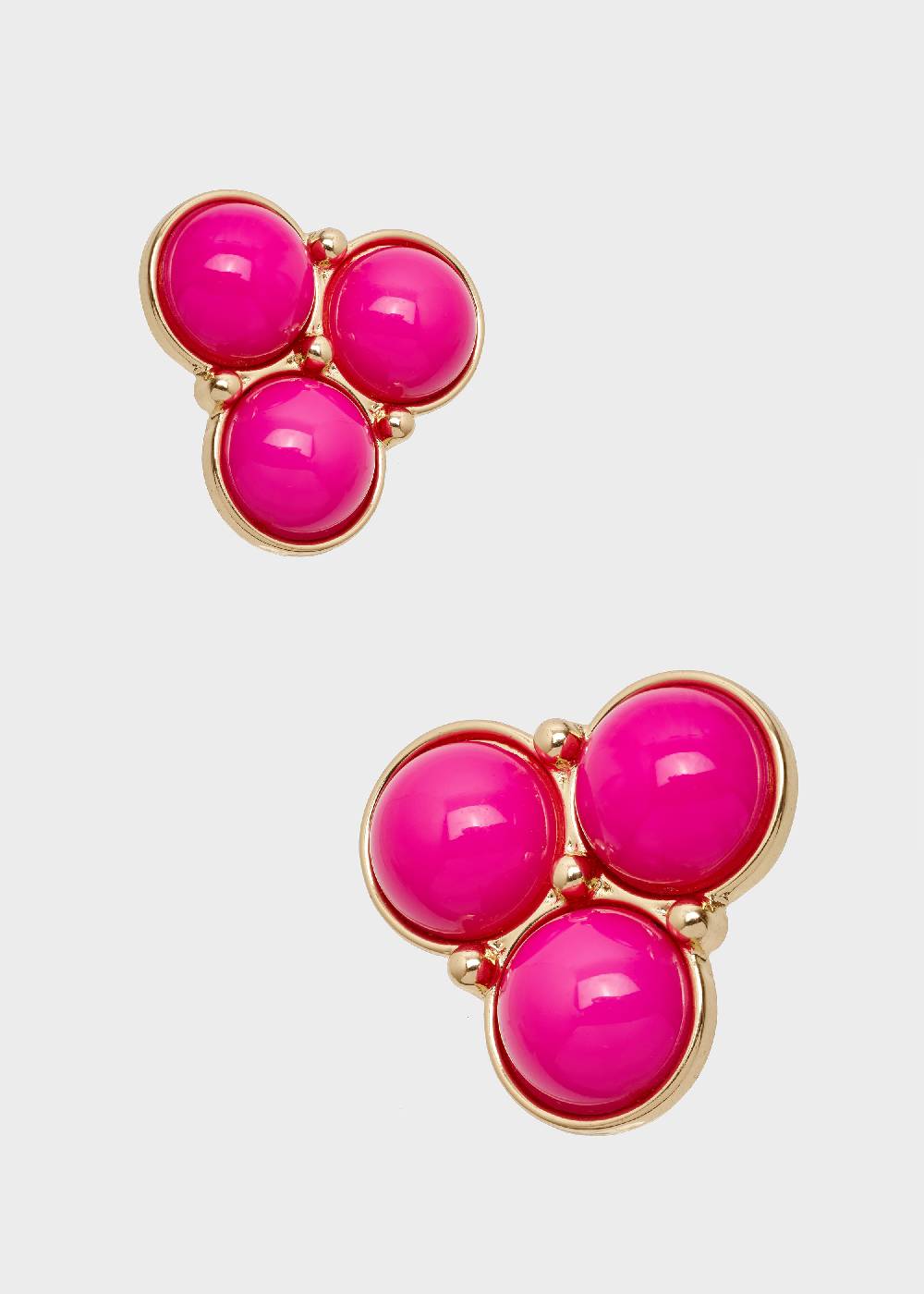 Nalí LIPA EARRINGS IN FUSHIA RESIN AND GOLD