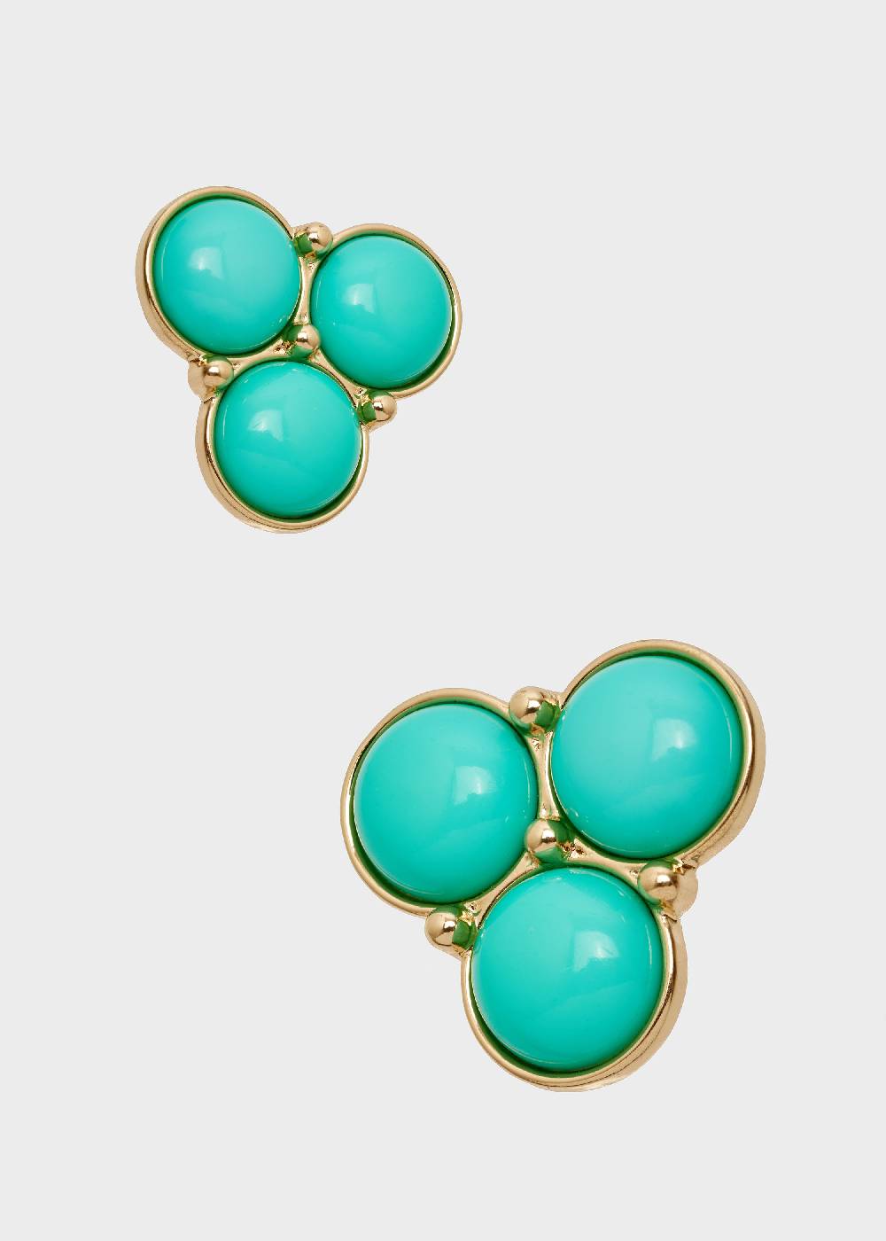 Nalí LIPA EARRINGS IN GREEN RESIN AND GOLD