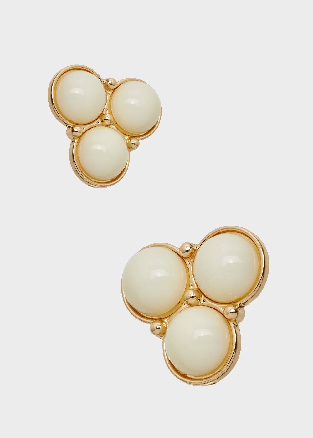Nalí LIPA EARRINGS IN WHITE RESIN AND GOLD