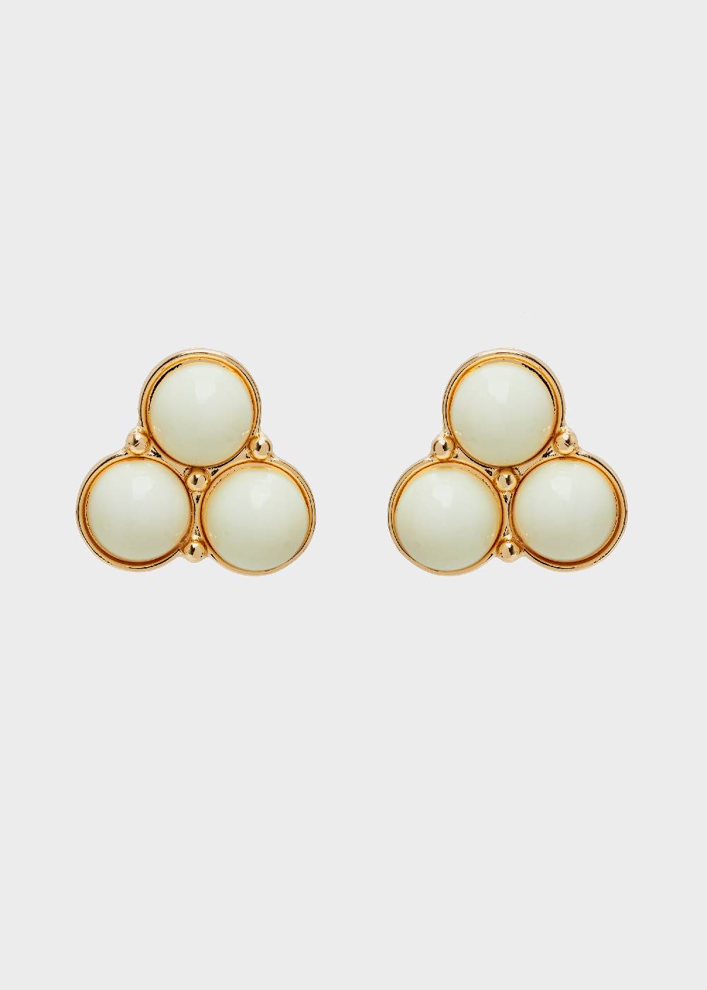 Nalí LIPA EARRINGS IN WHITE RESIN AND GOLD
