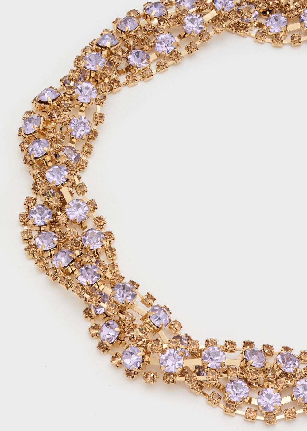 Nalí LIZA BRAIDED NECKLACE W/ STONES + COLORS