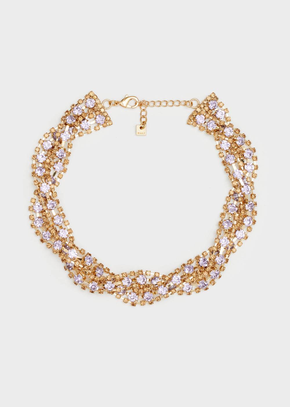 Nalí LIZA BRAIDED NECKLACE W/ STONES + COLORS