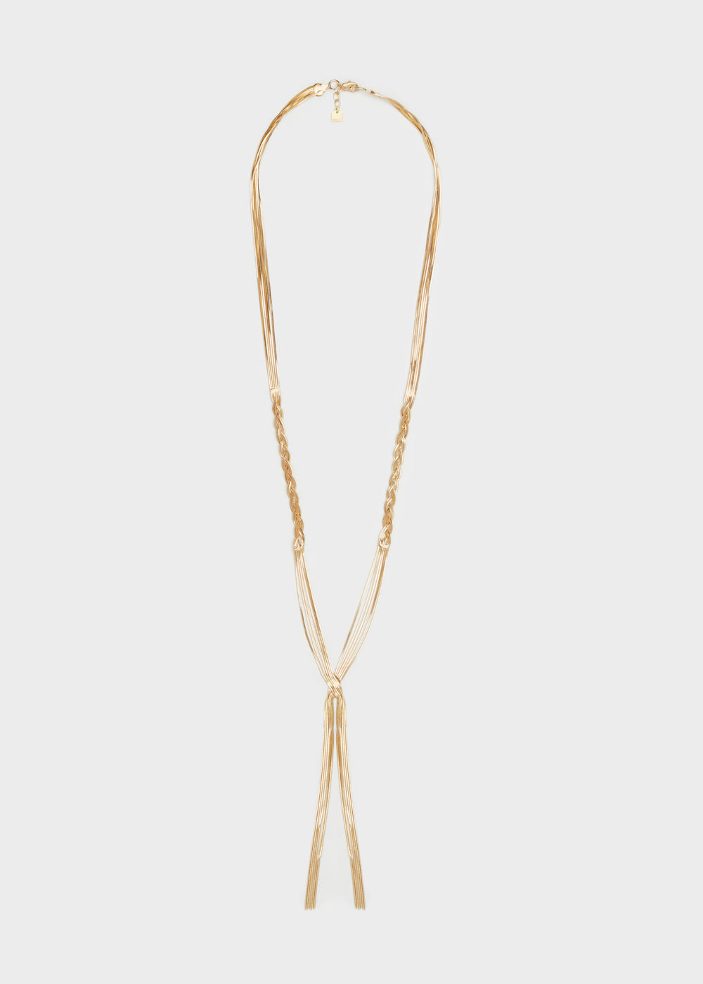 Nalí LONG BRAIDED NECKLACE IN GOLD