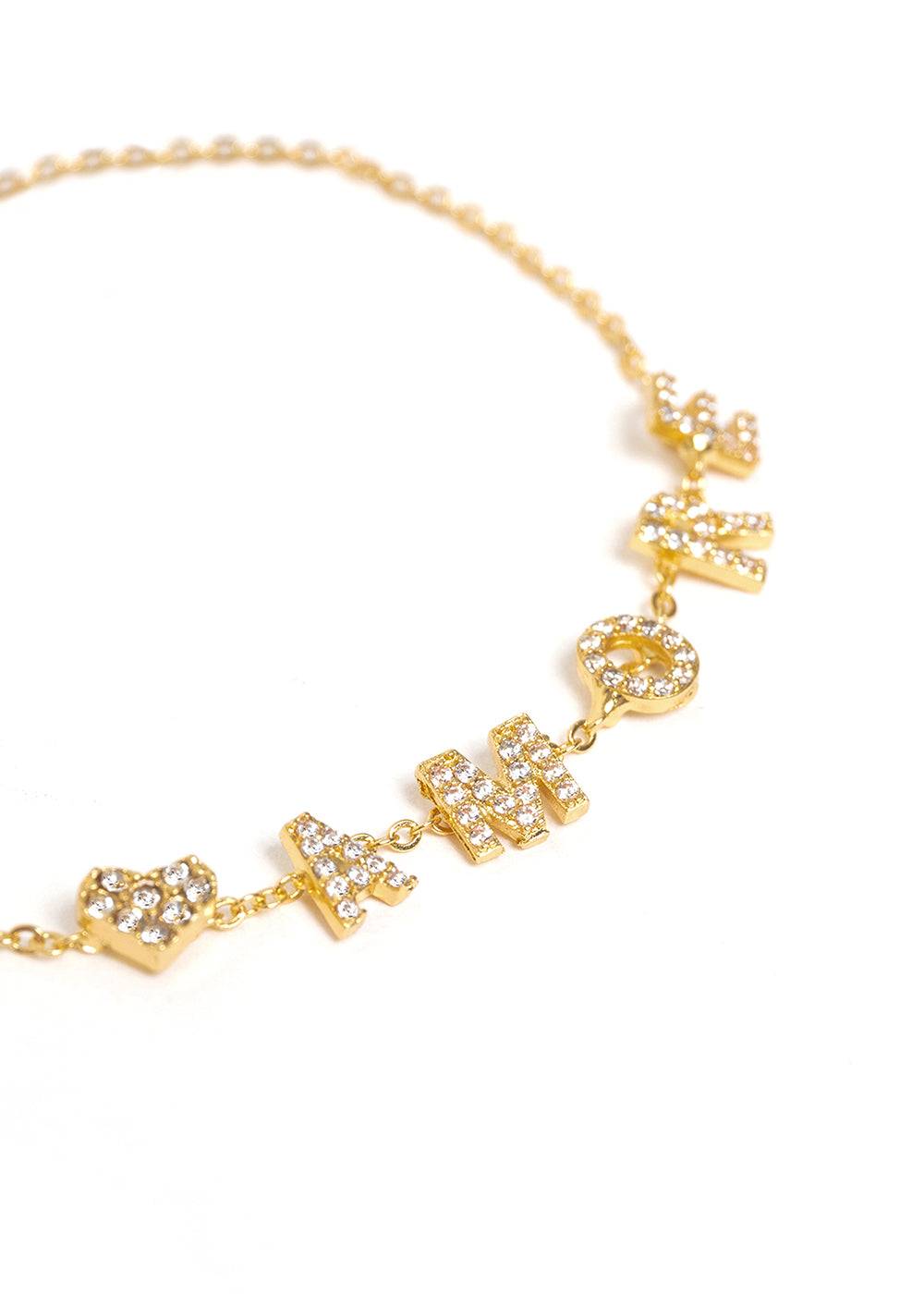 Nalí LOVE & HEART CRYSTAL BRACELET