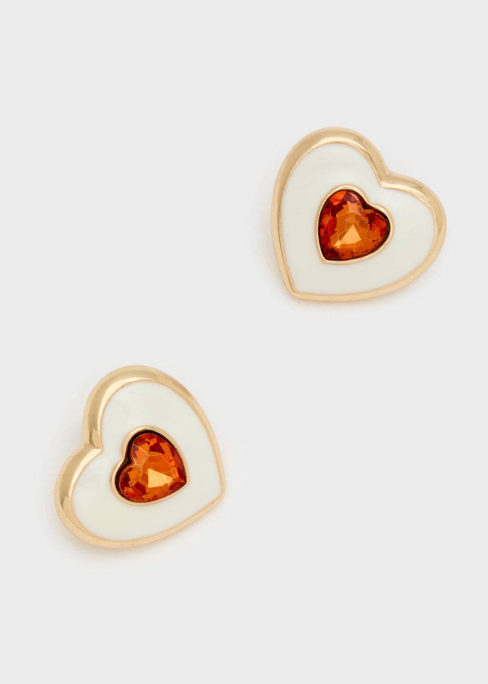Nalí LOVELY HEART EARRINGS W/ STONE + COLORS
