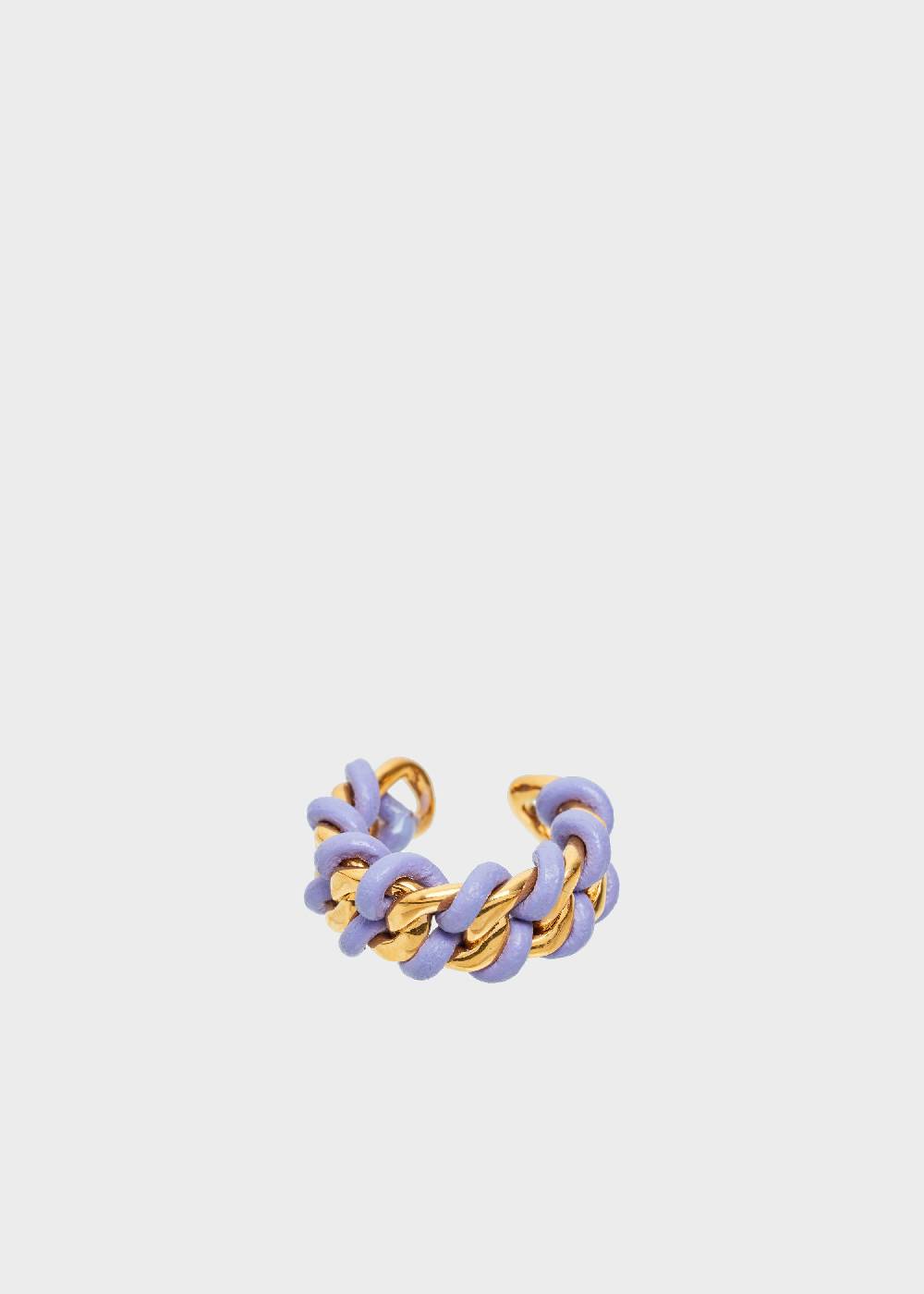 Nalí LYNDIS GROUMETTE RING IN GOLD AND LILAC