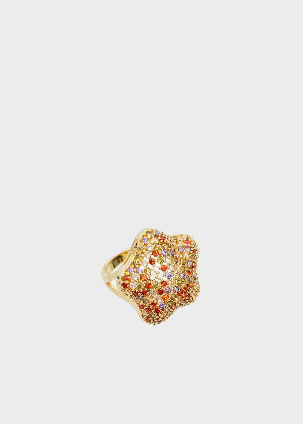 Nalí MABEL STAR RING W/ MULTICOLOR ZIRCONS