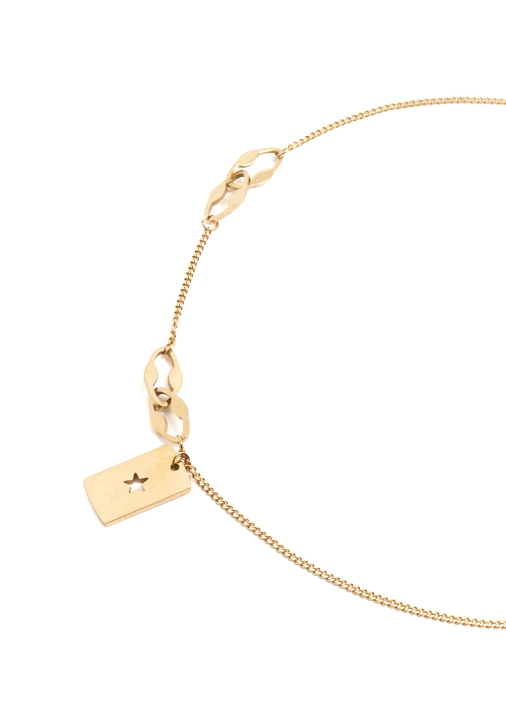 Nalí MEDAL STAINLESS STEEL NECKLACE WITH GOLD STAR